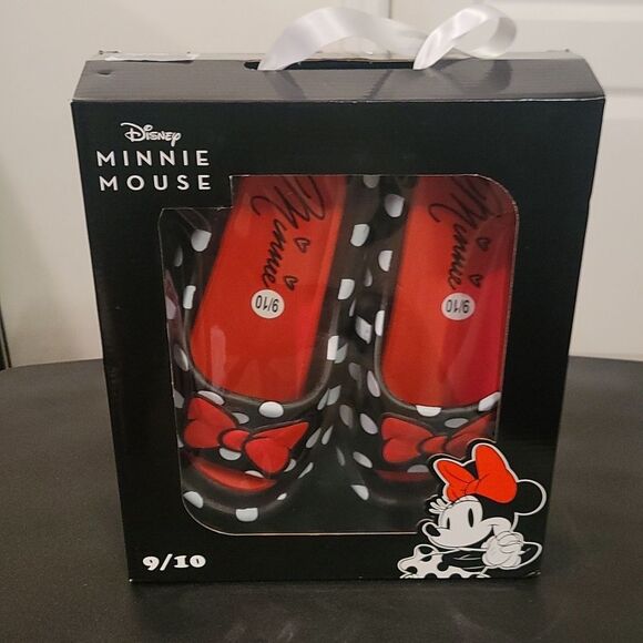 BRAND NEW DISNEY MINNIE MOUSE POLKA DOT SLIPPERS - Picture 13 of 14